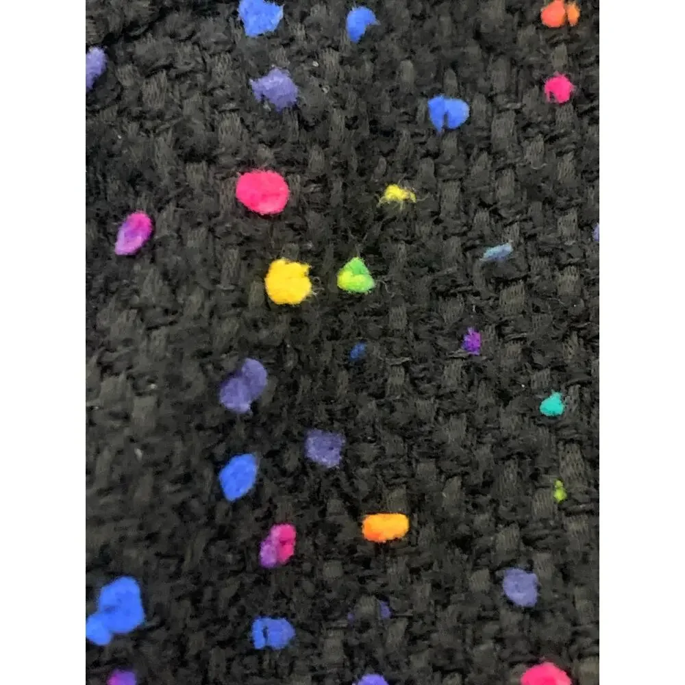 Kate Spade Black Wool Blend Tweed Pencil Skirt‎ Multi Color Pop Speckle sz 10